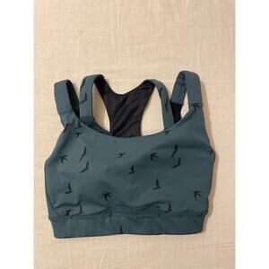 Oiselle Women's Size 32C Flyout Zip Front Sports‎ Bra Athletic Running Workout